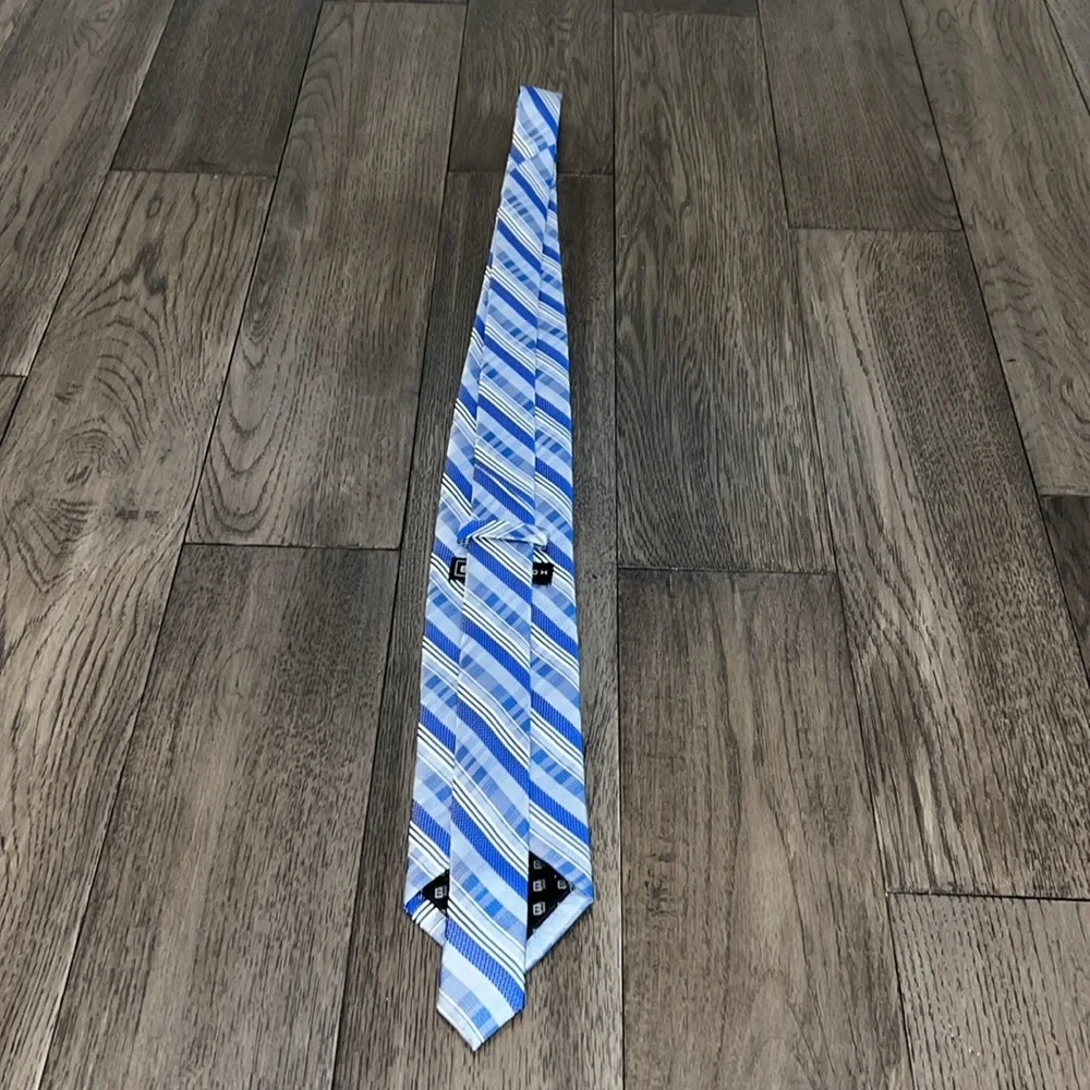 Mens Bachrach Roy/baby blue silk Tie